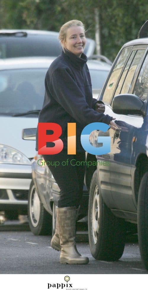 Emma Thompson Chats With Friend in London