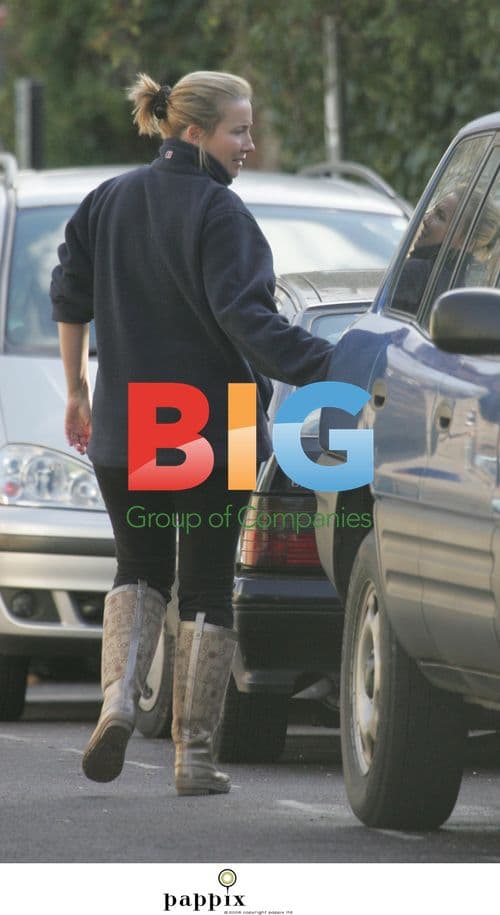 Emma Thompson chats with friend in London