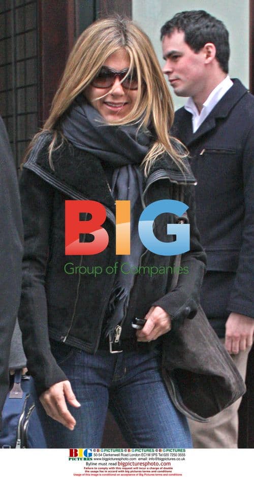 Jennifer Aniston leaves hotel for 'The Baster' shoot