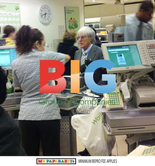 Bernie Ecclestone Shopping at Supermarket