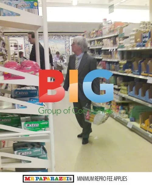 Bernie Ecclestone Shopping at Supermarket