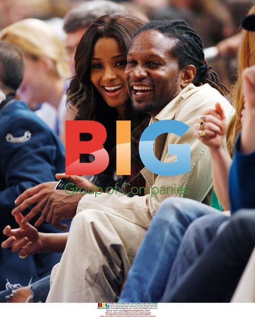 Ciara Watches Knicks vs Hornets Game