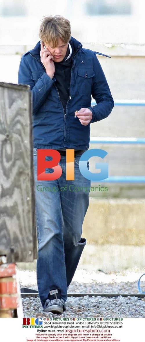 Kris Marshall on break from BT commercial filming