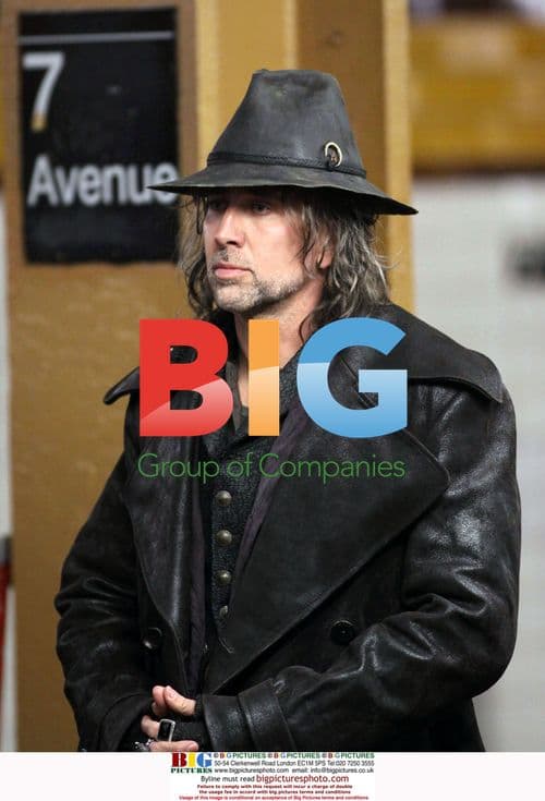 Nicolas Cage on set of "The Sorcerer's Apprentice"