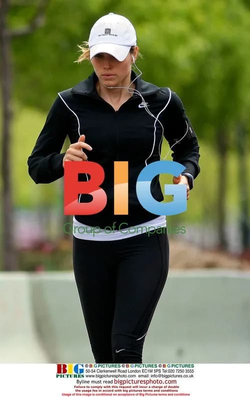Justin Timberlake and Jessica Biel go for a run