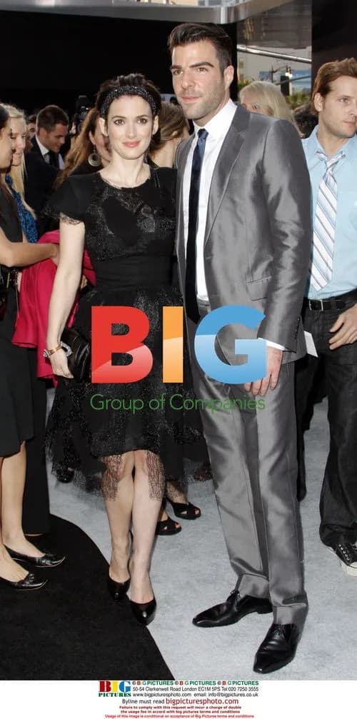 Zachary Quinto and Winona Ryder at "Star Trek" premiere