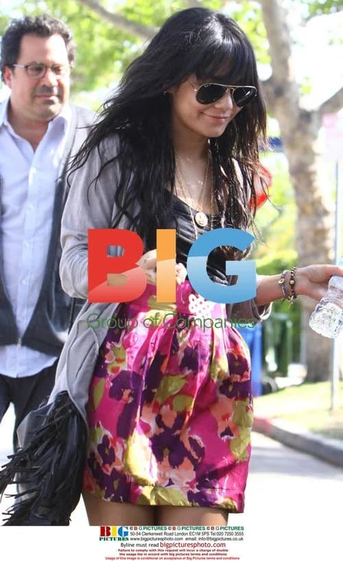 Vanessa Hudgens Leaving Studio in Floral Skirt