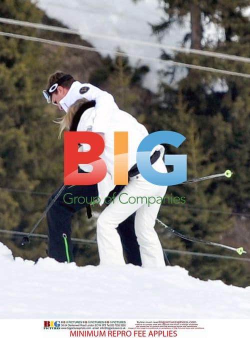 Geri Halliwell and Henry Beckwith in the French Alps