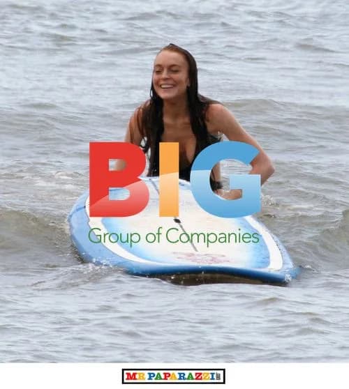 Lindsay Lohan Surfing in Hawaii