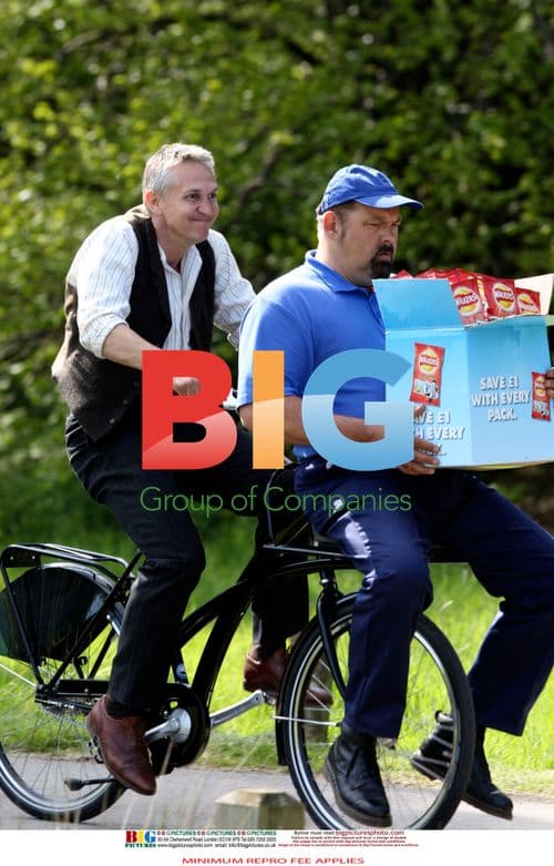 Cat Deeley and Gary Lineker Filming Walkers Ad