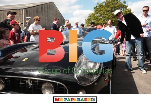 Chris Evans 'raced' James Coburn's Ferrari at Brooklands