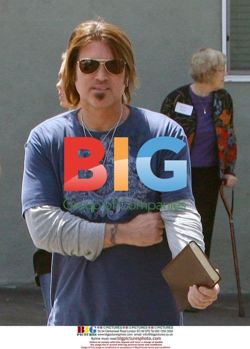Billy Ray Cyrus and family attend church