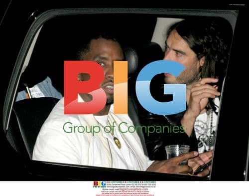 Diddy and Russell Brand at Hatton Fight