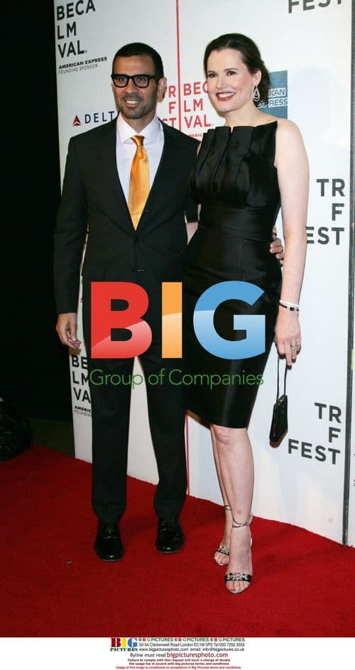 Geena Davis and husband at Tribeca Film Festival
