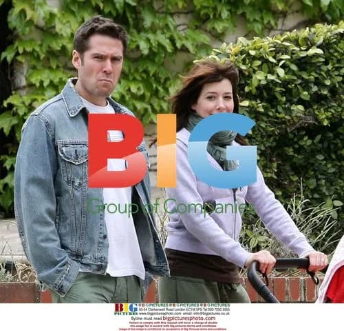 Alyson Hannigan and family out for walk