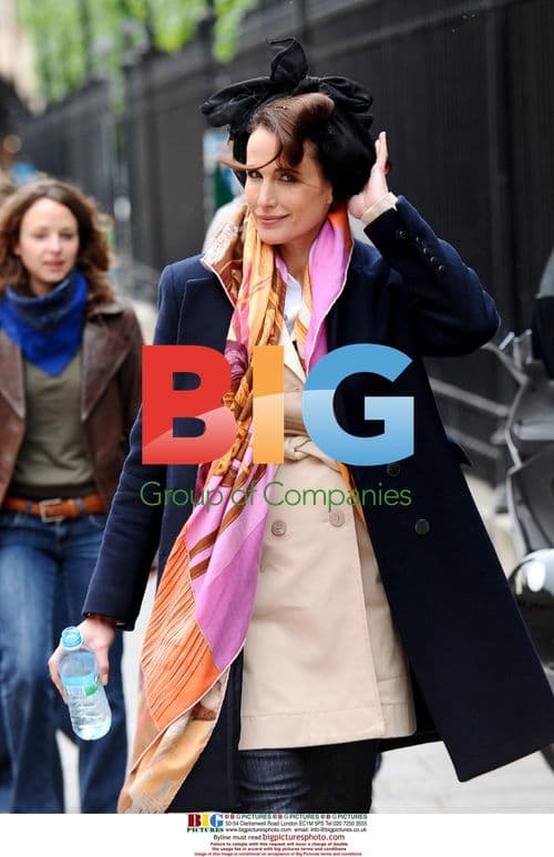 Andie McDowell films L'Oreal ad in Paris