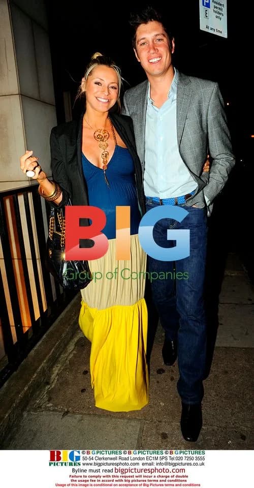 Pregnant Tess Daly and Vernon Kay at Nobu