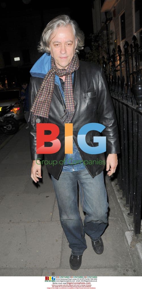 Bob Geldof tripping on bin bag