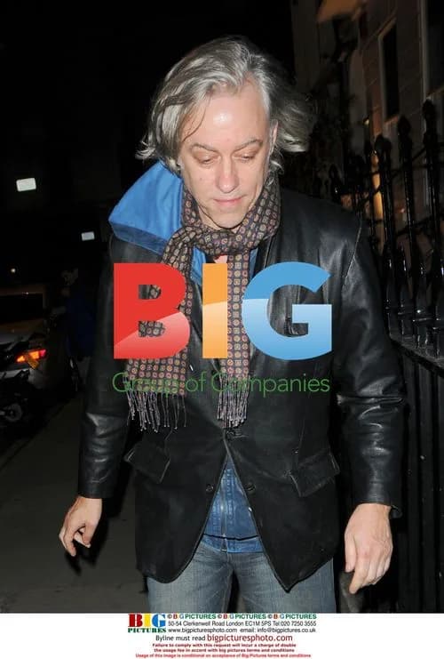 Bob Geldof trips on bin bag leaving restaurant