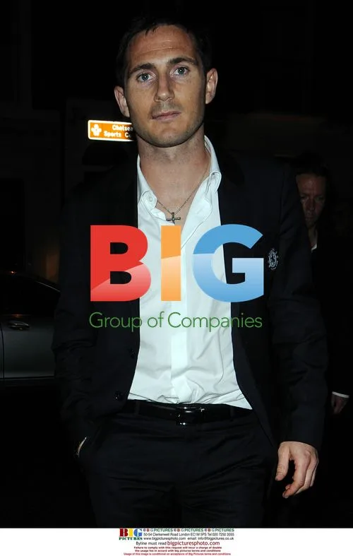 Frank Lampard and father leaving restaurant