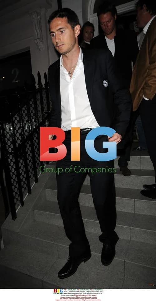 Frank Lampard and father leaving dinner