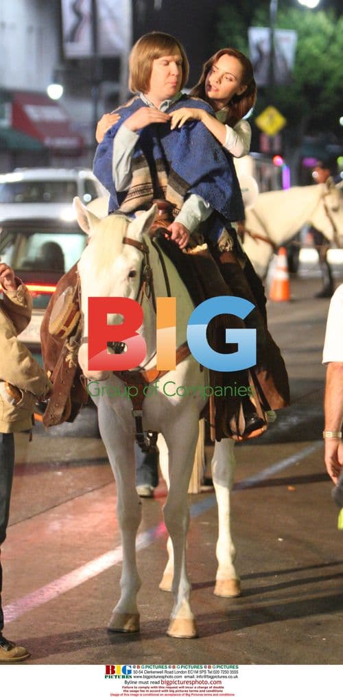 Christina Ricci and Nick Swardson on movie set