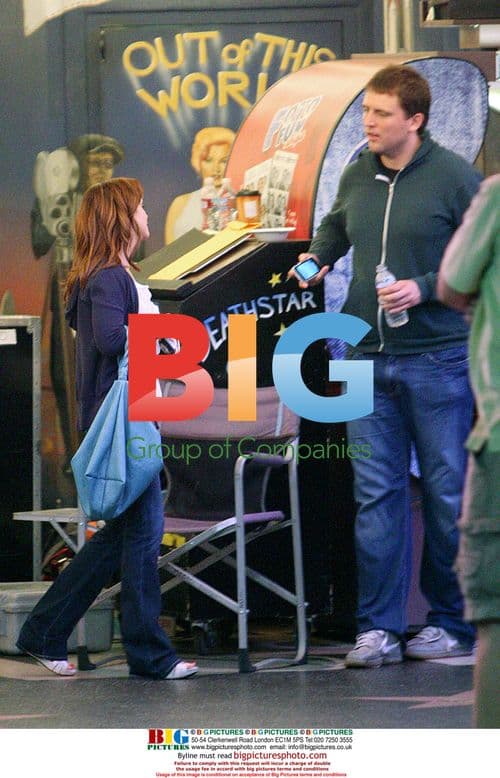 Christina Ricci and Nick Swardson filming 'Born to be a Star'