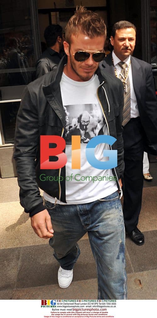 David Beckham at Motorola promotion in Milan