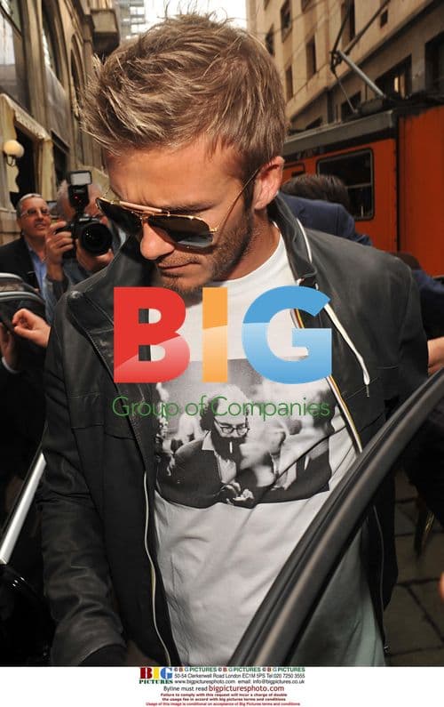 David Beckham at Motorola event in Milan