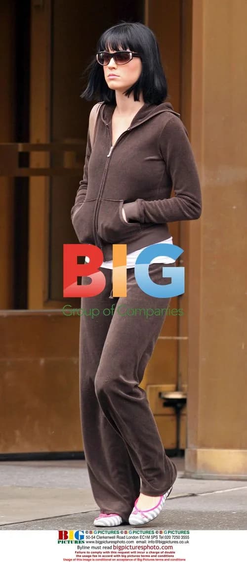 Katy Perry looking sombre leaving NY radio station
