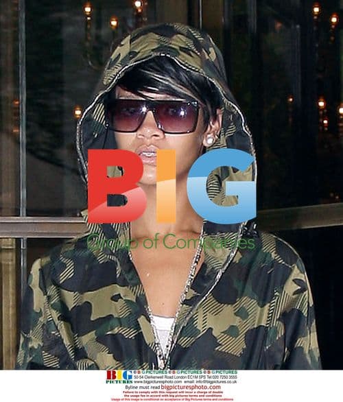 Rihanna Leaves Hotel in NYC