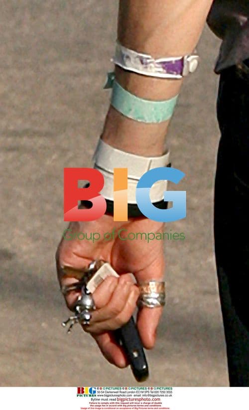 Dominic Monaghan Spotted in LA With Concert Bracelets