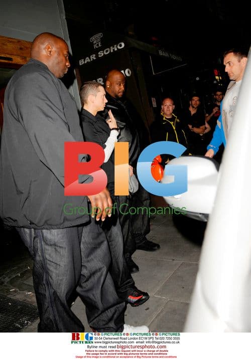 Eminem enjoys night out in London