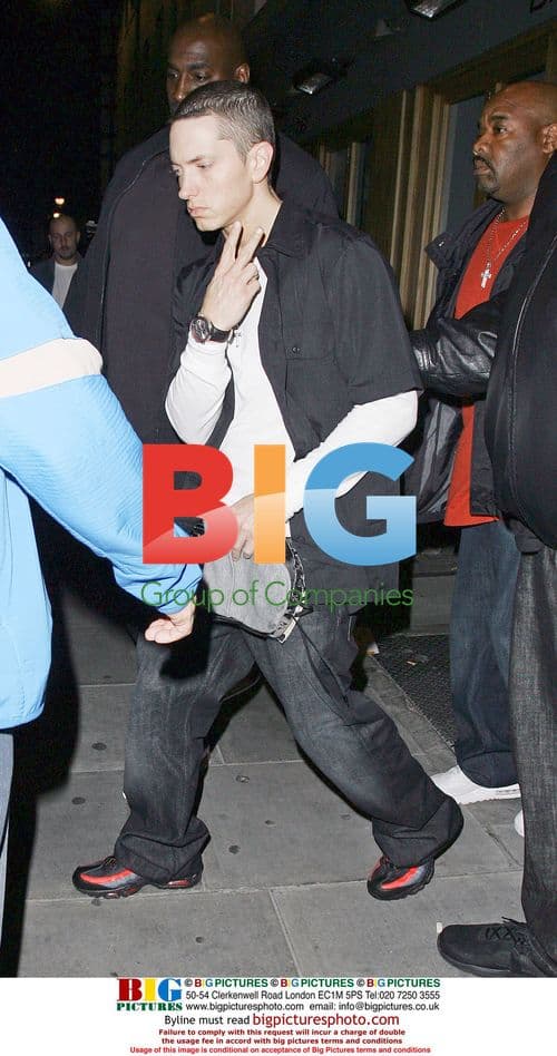Eminem enjoys night out in London club