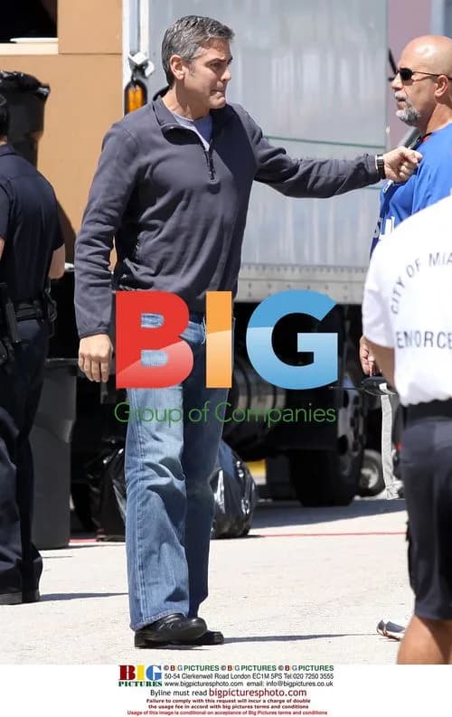 George Clooney on set of 'Up In The Air'