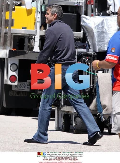 George Clooney on the set of 'Up In The Air'