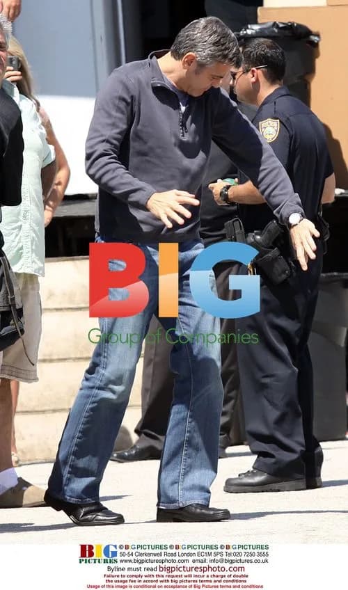 George Clooney on set of 'Up In The Air'