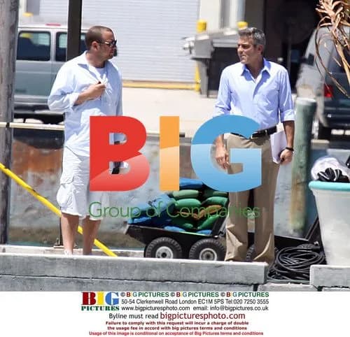 George Clooney on set of 'Up In The Air'