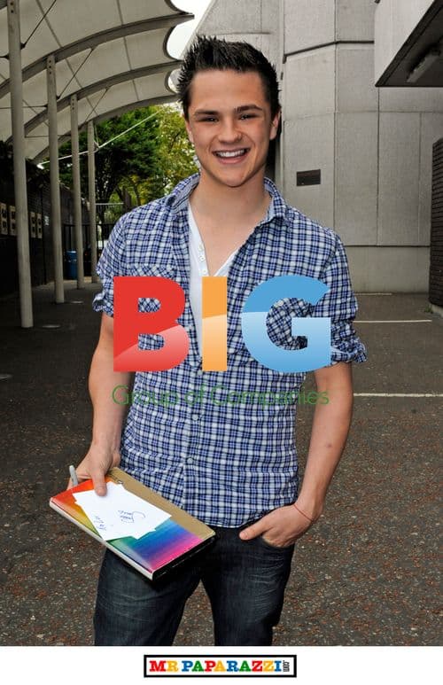 Shaun Smith outside GMTV studios, London