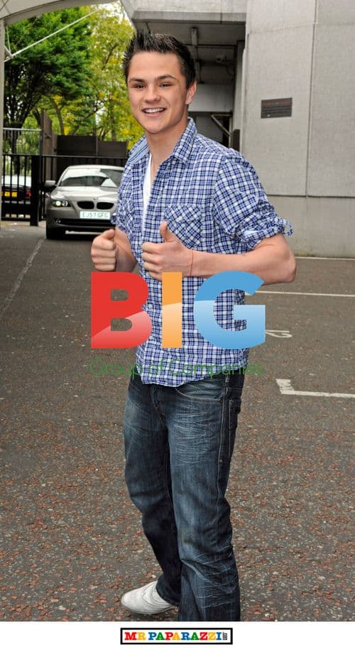 Britains Got Talent singer Shaun Smith outside GMTV