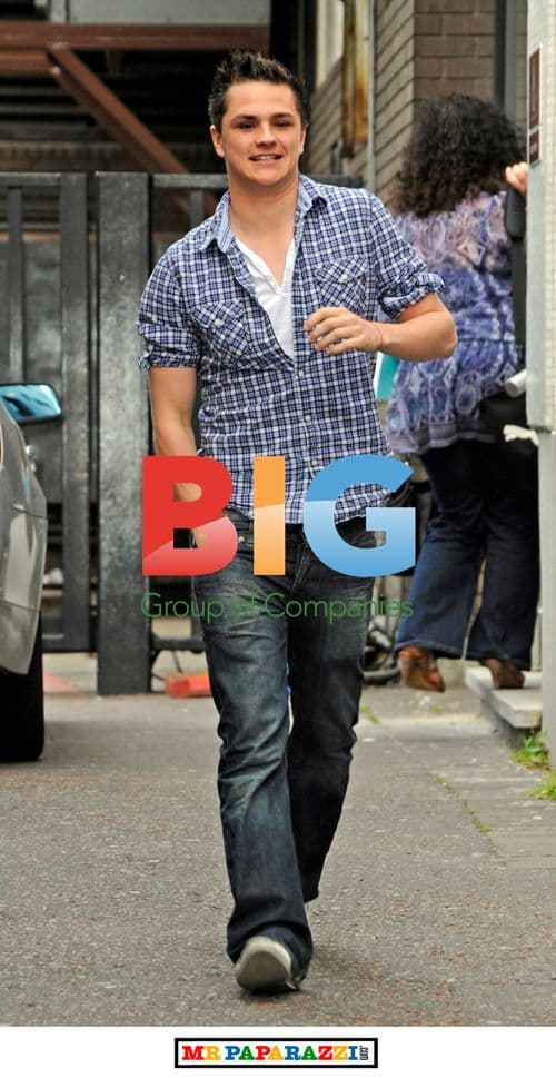 Shaun Smith outside GMTV studios