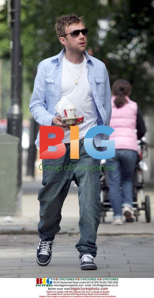 Damon Albarn out in Notting Hill, London