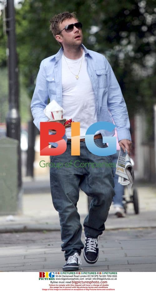 Damon Albarn out in Notting Hill, London