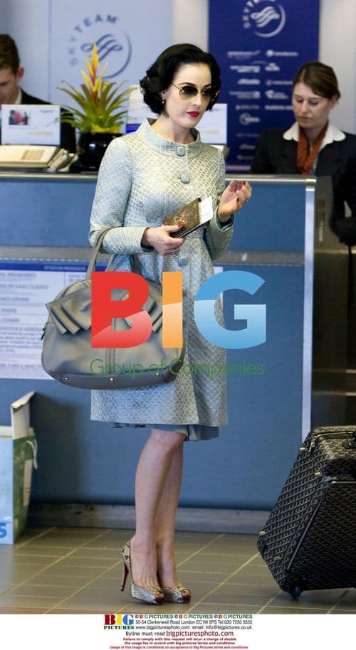 Dita Von Teese Departs LAX