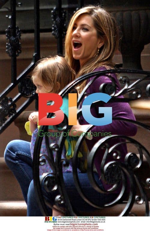 Jennifer Aniston on 'The Baster' set