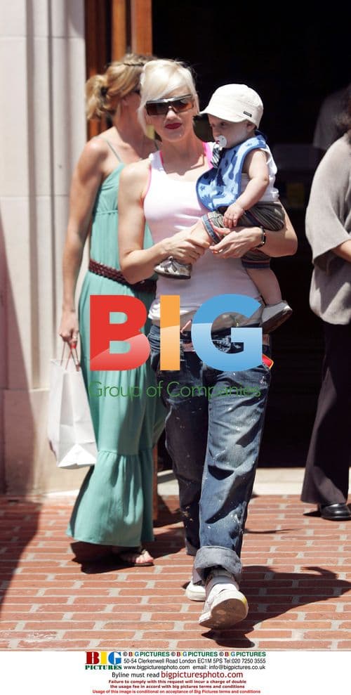 Gwen Stefani and son Zuma at The Grove