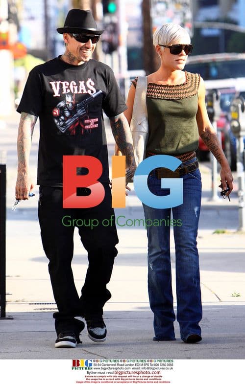 Pink and Carey Hart go shopping and dining