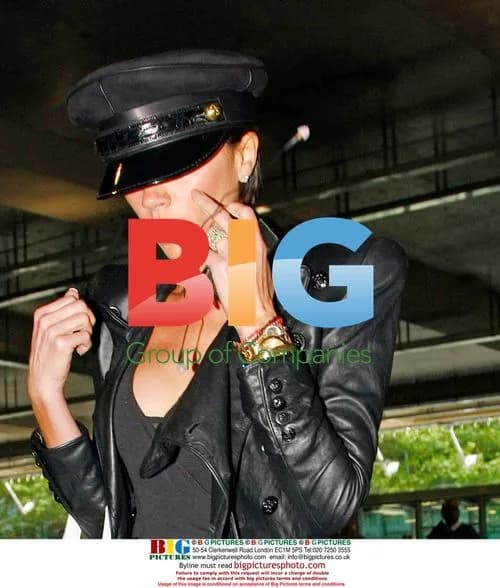 Victoria Beckham arriving at Heathrow