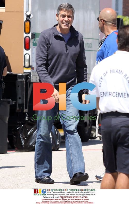 George Clooney on set of 'Up In The Air' in Miami