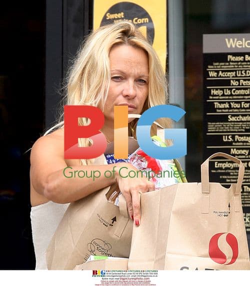 Pamela Anderson shopping in Malibu